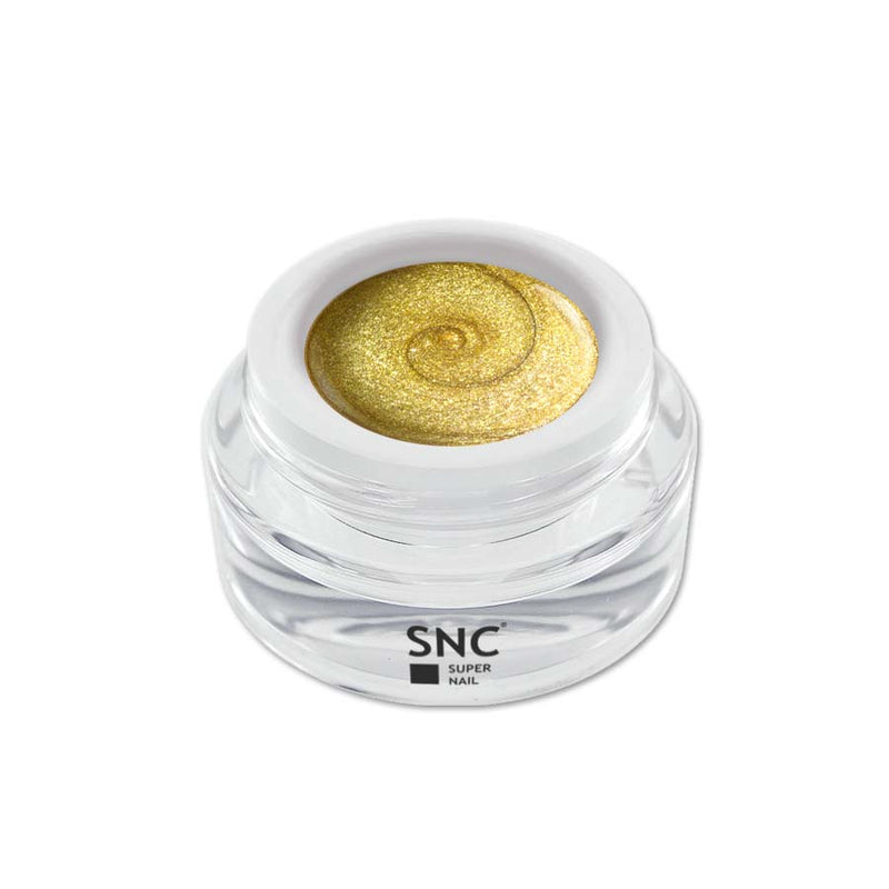 Foto di glimmer color gel J'adore in barattolino di vetro da 5ml con sfondo bianco, marchio SNC Super Nail Center