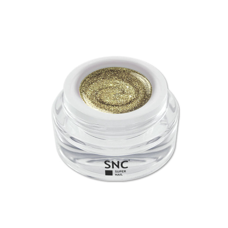 Foto di glitter color gel Crema in barattolino di vetro da 5ml con sfondo bianco, marchio SNC Super Nail Center