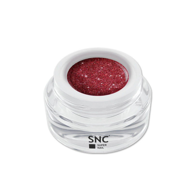 Foto di glitter color gel New Falling Star in barattolino di vetro da 5ml con sfondo bianco, marchio SNC Super Nail Center