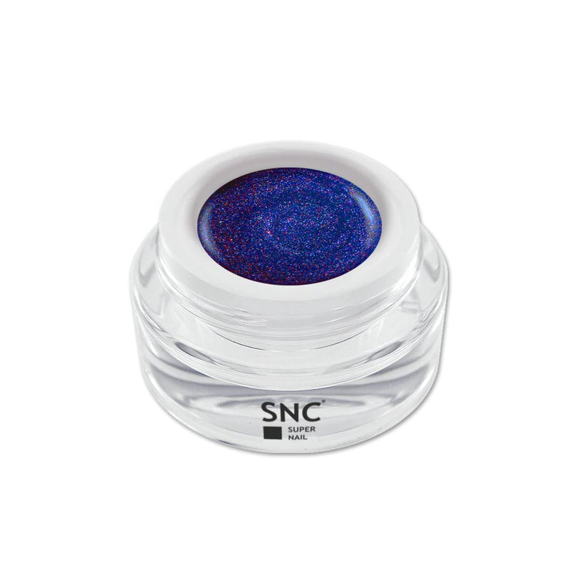 Foto di glitter color gel Rosso Blu in barattolino di vetro da 5ml con sfondo bianco, marchio SNC Super Nail Center