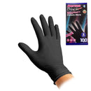 Confezione GUANTI LATTICE DERMA BLACK large neri 100 pezzi, Liquidi, Igienizzanti, SNC Super Nail Center