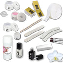 KIT set completo per ricostruzione unghie in gel ORCHIDEA con sfondo bianco, marchio SNC Super Nail Center