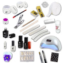 KIT completo per ricostruzione unghie gel CON LAMPADA UV/LED con sfondo bianco, marchio SNC Super Nail Center