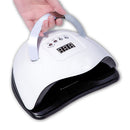 LAMPADA DIGITALE UV-LED 180 WATT bianca e nera con maniglia per trasporto. Lampade professionali UV-LED per unghie gel , acrygel e smalto semipermanente.
