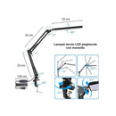 LAMPADA LED DA TAVOLO pantografo con morsetto dettagli per unghie, Lampade UV/LED, luce e Bulbi SNC Super Nail Center