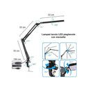 LAMPADA LED DA TAVOLO pantografo con morsetto dettagli per unghie, Lampade UV/LED, luce e Bulbi SNC Super Nail Center