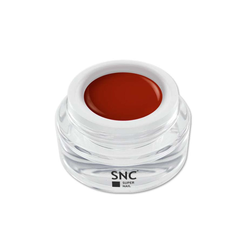 Foto di color gel Lampone in barattolino di vetro da 5ml con sfondo bianco, marchio SNC Super Nail Center