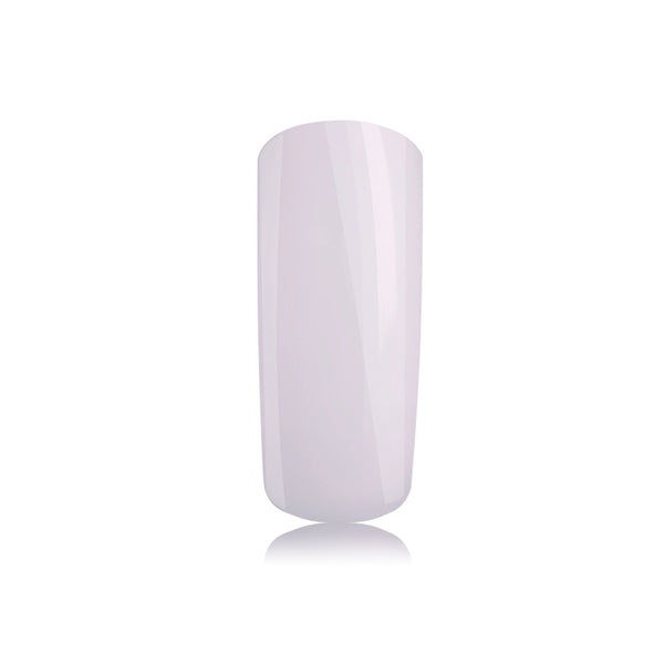 Foto di unghia dipinta con Smalto UV-LED semipermanente Extreme lack colore Light Lavander, viola chiaro con sfondo bianco, marchio SNC Super Nail Center
