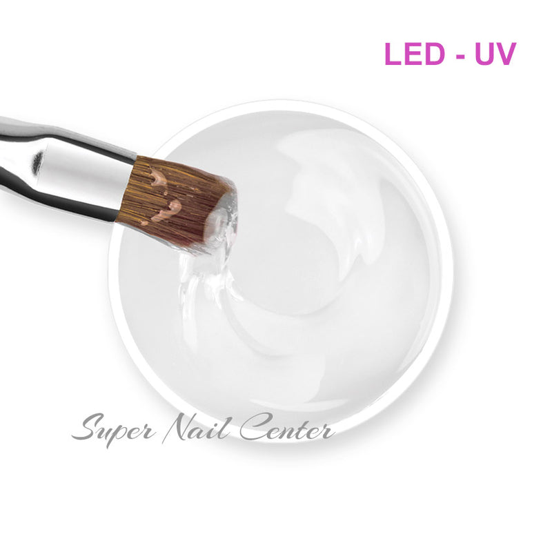 Foto di gel Costruttore builder Fiberglas fibre di vetro  Masterline UV/ LED 15ml colore Clear (Trasparente) con sfondo bianco, marchio SNC Super Nail Center