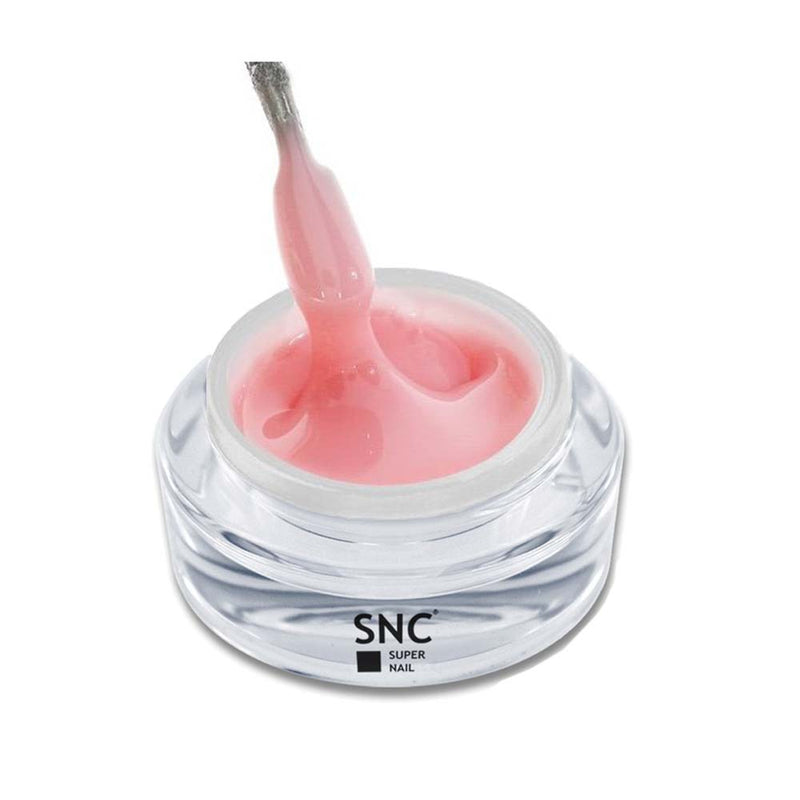 Foto di gel UV/LED costruttore/ builder Masterline da 15ml colore Candy (rosa lattiginoso) con sfondo bianco, marchio SNC Super Nail Center