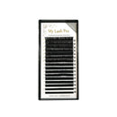 Foto di pacchetto di ciglia per extensions curva D 0,15 con 16 strisce da 7-15 millimetri con sfondo bianco, marchio My Lash Pro e SNC Super Nail Center