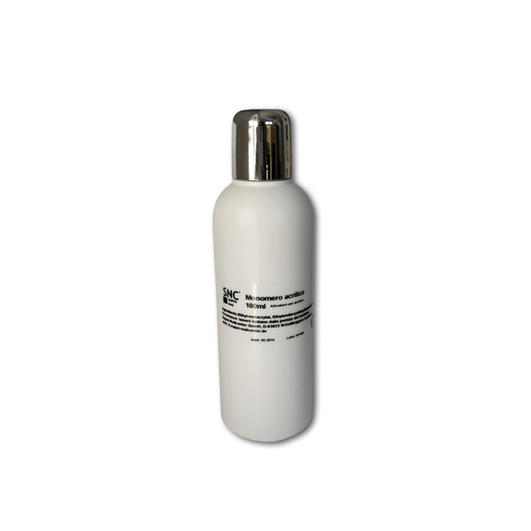 Foto di monomero, attivatore di polvere acrilica con sfondo bianco, marchio SNC Super Nail Center