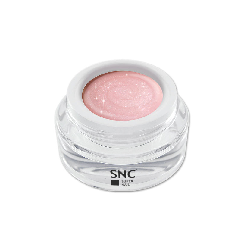 Foto di natur look color gel 01 in barattolino di vetro da 5ml con sfondo bianco, marchio SNC Super Nail Center