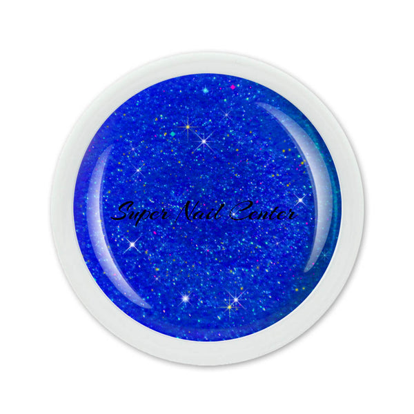 Foto di glitter color gel neon pixie blu da 5ml con sfondo bianco, marchio SNC Super Nail Center