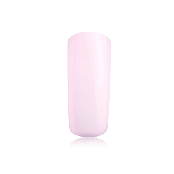 Foto di unghia dipinta con Smalto UV-LED semipermanente colore Orchidea rosa chiaro con sfondo bianco, marchio SNC Super Nail Center