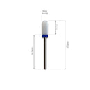 Specifiche e dettagli PUNTA PROFESSIONALE CERAMICA CILINDRICA STONDATA, frese, punte e cilindrini unghie gel. acrygel ed acrilico, marchio SNC Super Nail Center