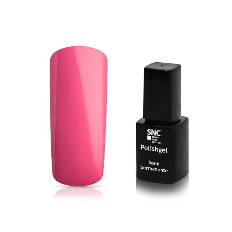 Foto di Smalto UV-LED semipermanente polishgel colore Summer rosa corallo con sfondo bianco, marchio SNC Super Nail Center