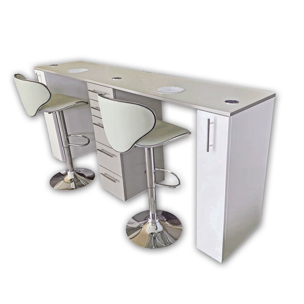 TAVOLO VENEZIA DOPPIO BAR frontale, Tavoli serie NTD, SNC - Super Nail Store