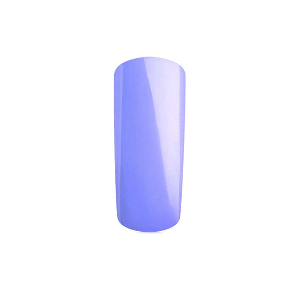 Foto di unghia dipinta con Smalto UV-LED semipermanente Extreme lack colore Whisteria, viola glicine con sfondo bianco, marchio SNC Super Nail Center